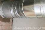 Commercial boiler flue installation