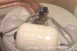 Hot water cylinder installed